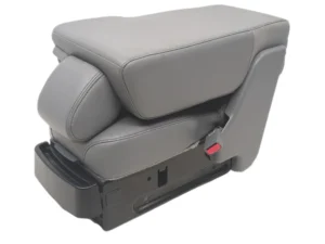 2009 - 2014 Ford F150 Center Jump Seat, 3-Point Seatbelt, Steel Gray Vinyl - Image 2