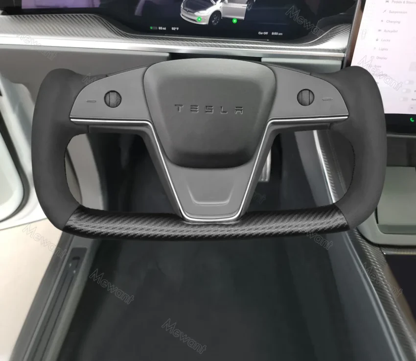 Hand Stitch Car Steering Wheel Cover for Tesla Yoke Model S 2021-2023 / Model X 2021-2023 - Image 4
